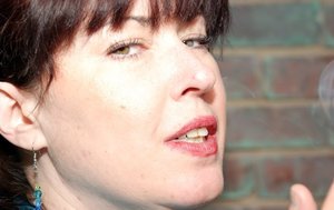 18 year old girl Ally Styles smokes before a nut sac nudeing BJ and a sexy